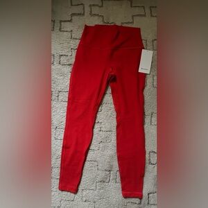 Lululemon Align High-Rise Leggings 28” lined size 10 in Hot Heat